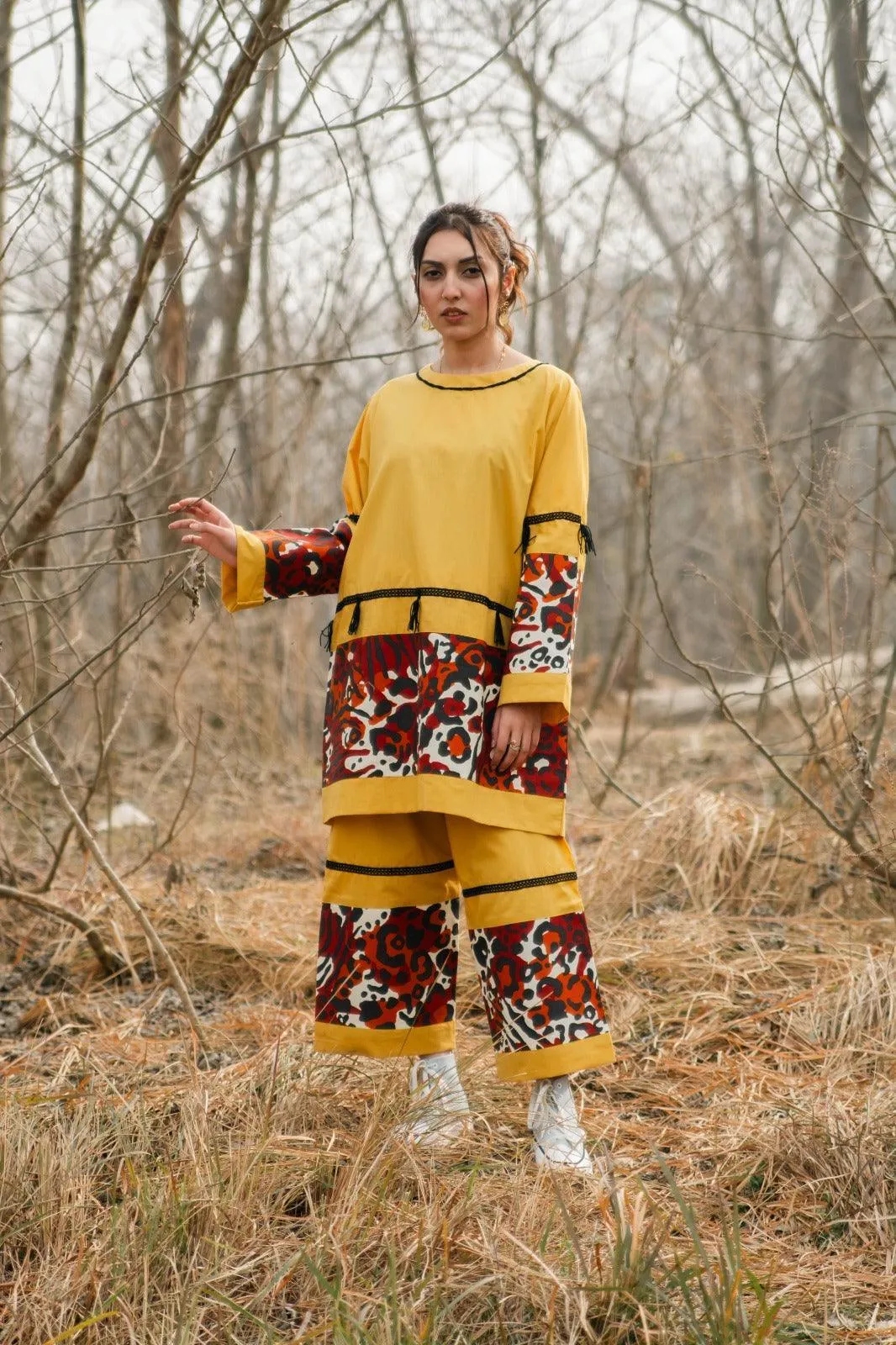 Amber - Mustard Yellow Handmade Co-ord Set