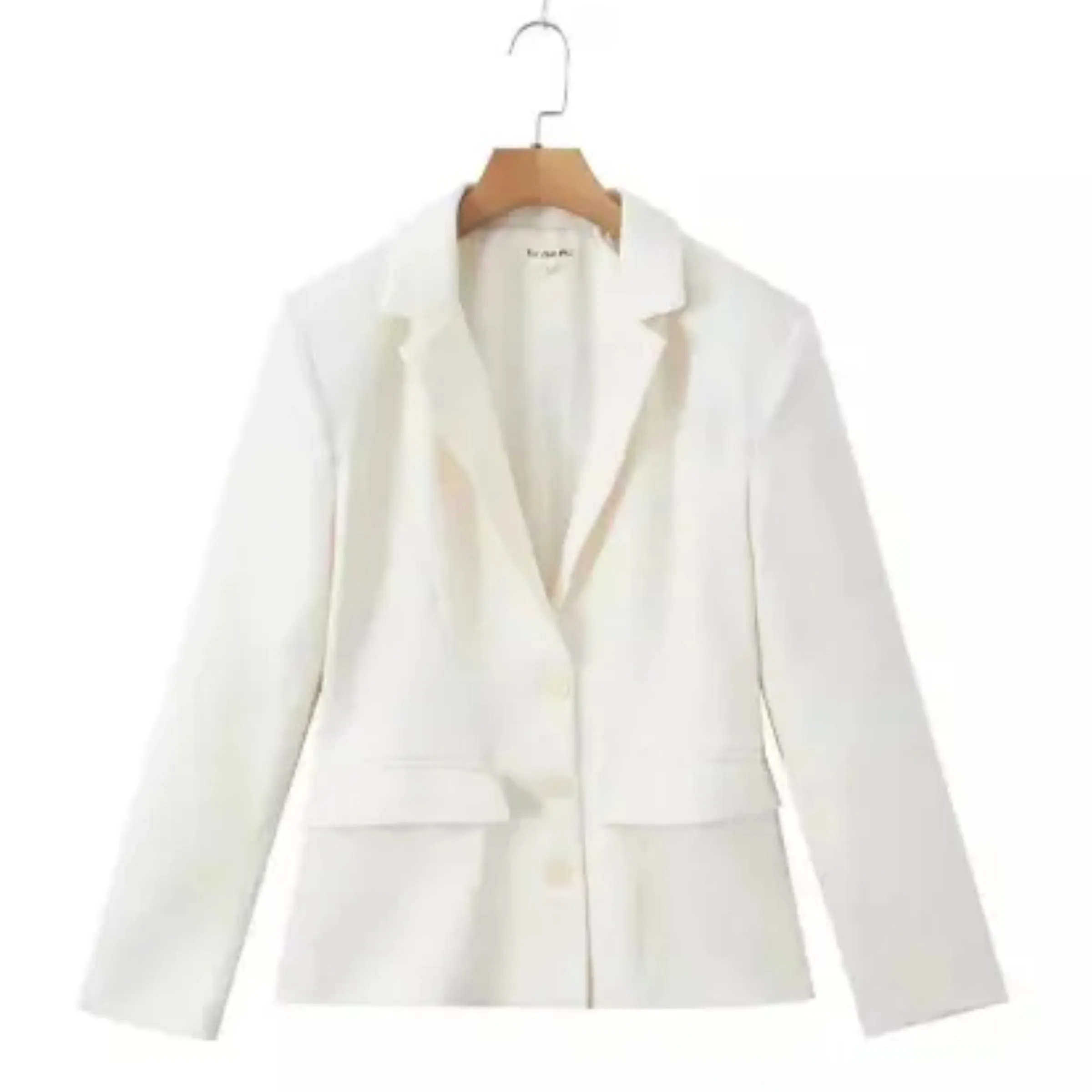 American Style Classic Blazer in Pure White Color Suit Jacket Size S, M, L