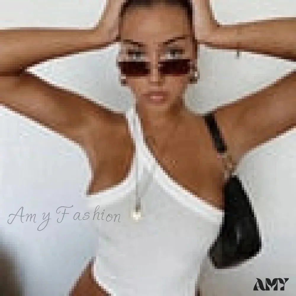 Amy Fashion - Chic One Shoulder Camis Tops