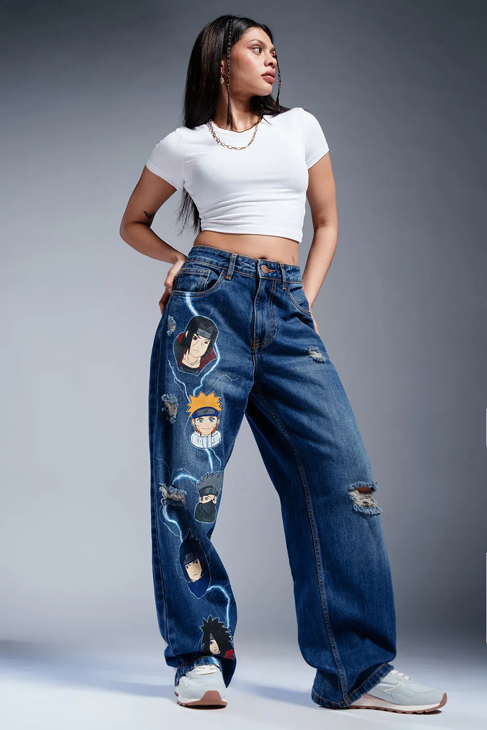 Blue Canvas Anime Relaxed Fit Jeans