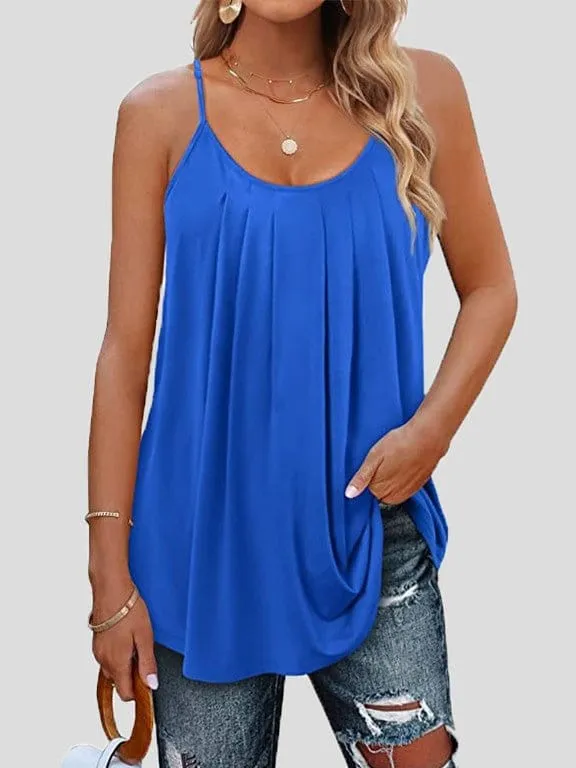 Casual Pleated Cami Top