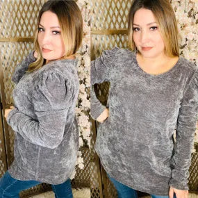 Chenille Long Sleeve Tops