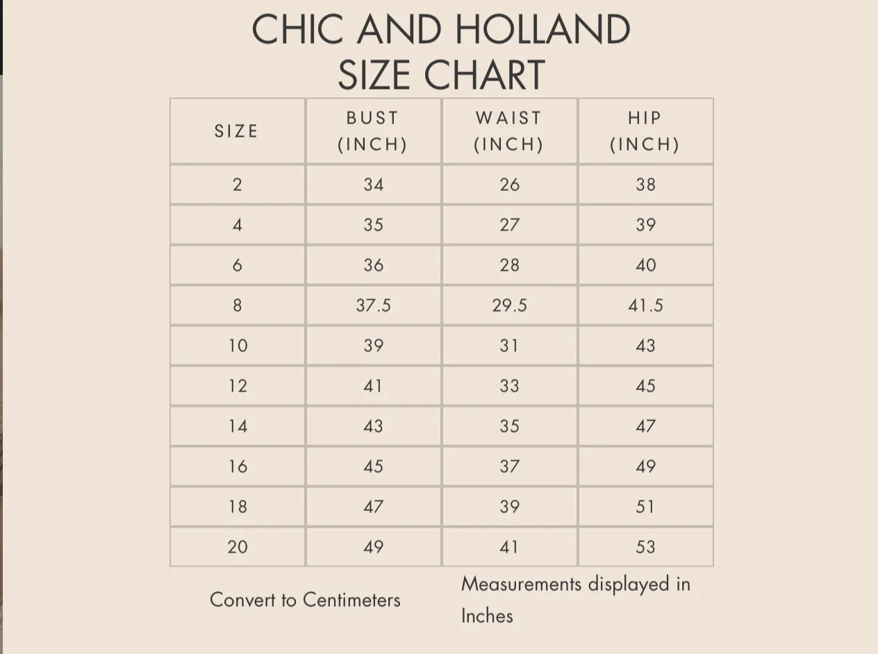 CHIC AND HOLLAND EW990006 DRESS