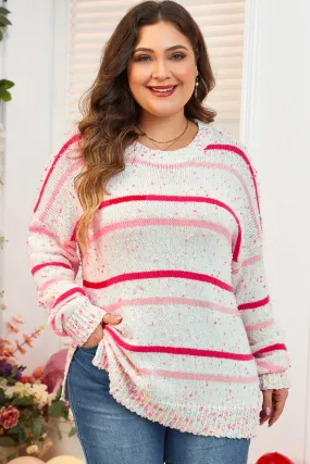 Drop Shoulder Plus Size Sweater