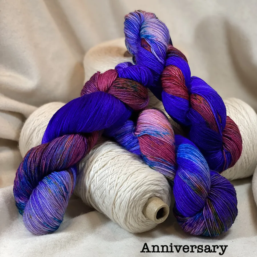 Gala  70% BFL Wool, 20% Silk, 10% Cashmere. 438 Yards US 1-3 Needle