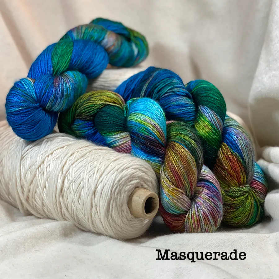 Gala  70% BFL Wool, 20% Silk, 10% Cashmere. 438 Yards US 1-3 Needle