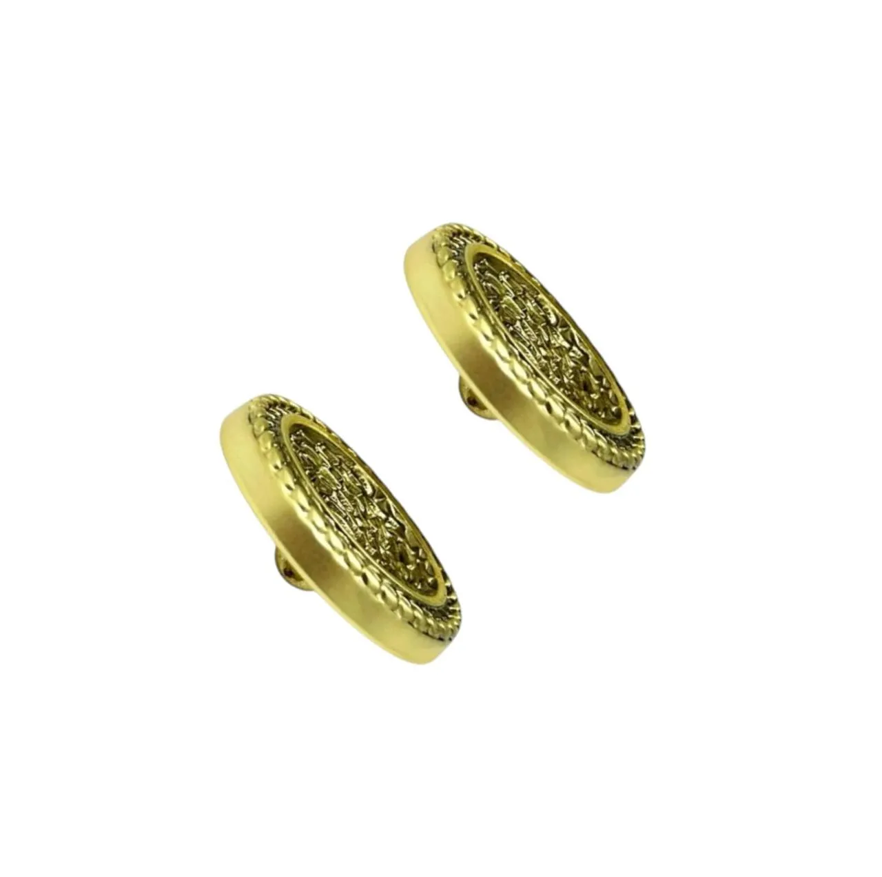 Golden Circular 1 Hole Shank Metal Buttons