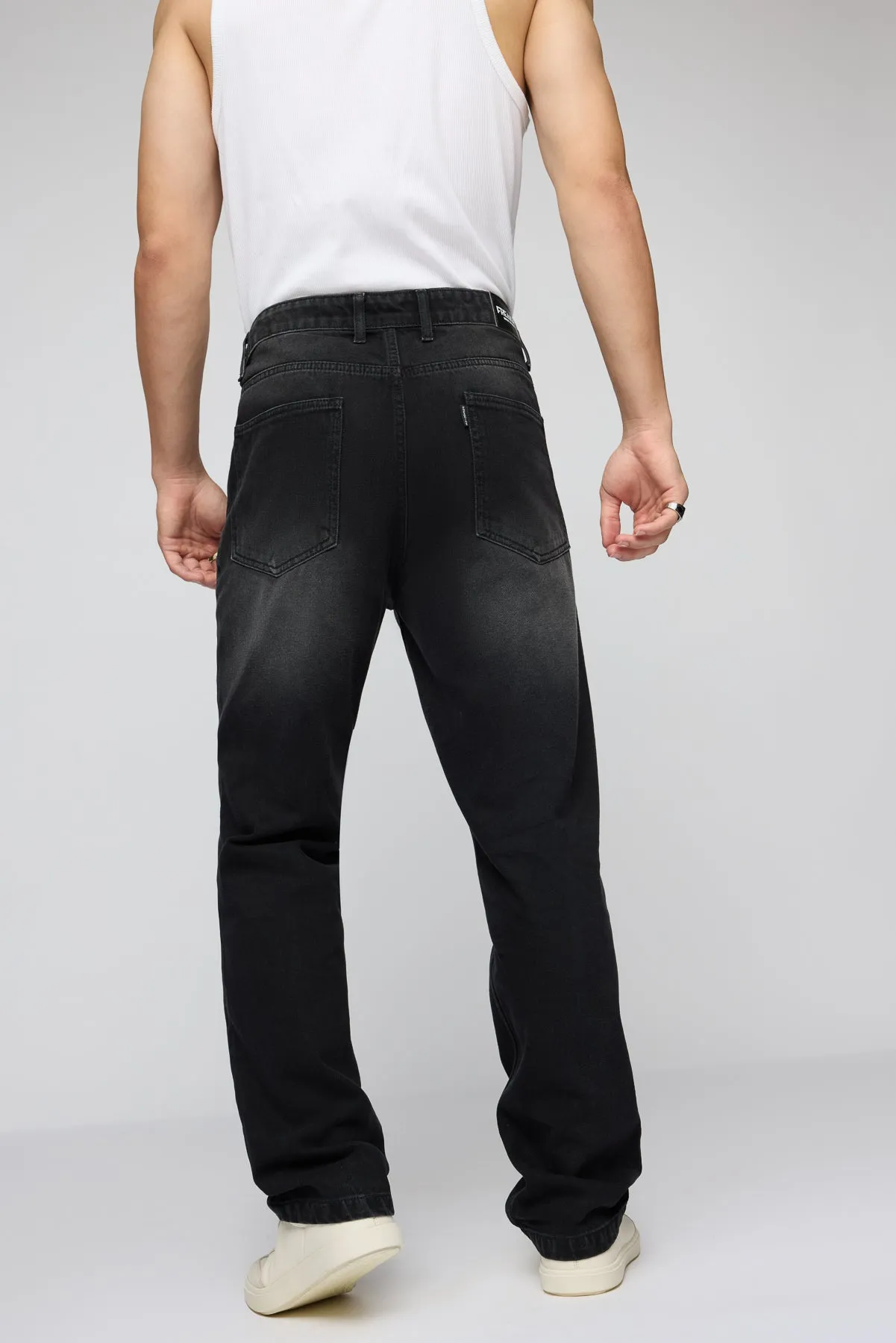 Gull Black Men's Relaxed Fit Jeans