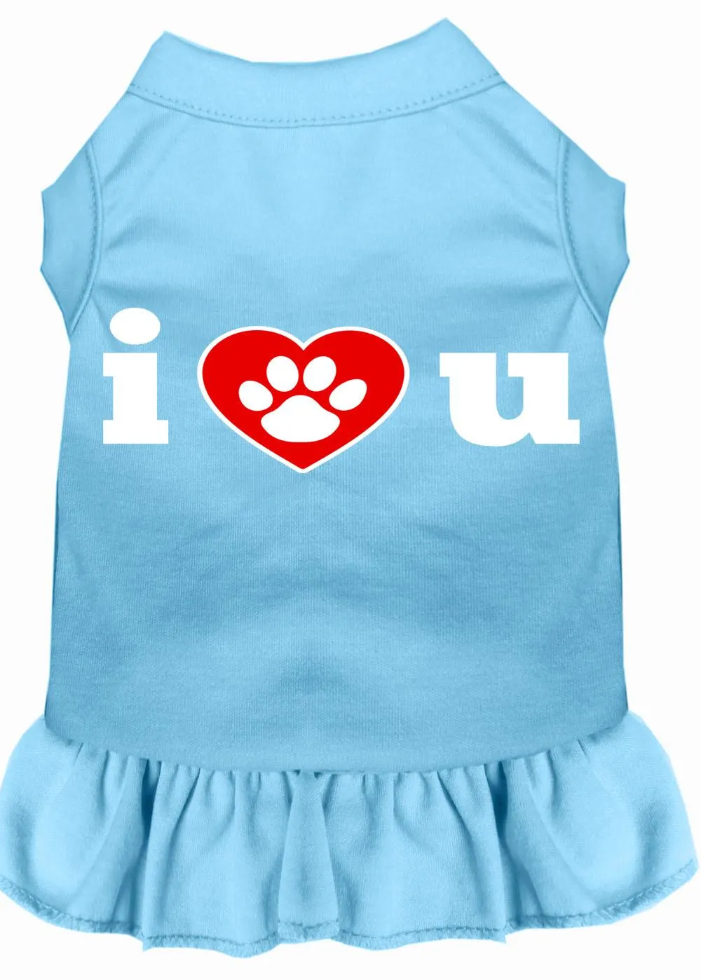 I Heart You Screen Print Dress Baby Blue Med (12)