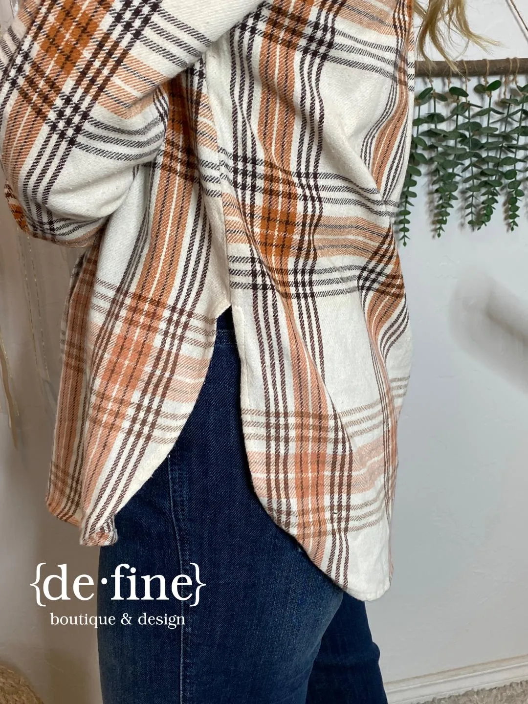 Ivory, Rust and Brown Super Soft Flannel