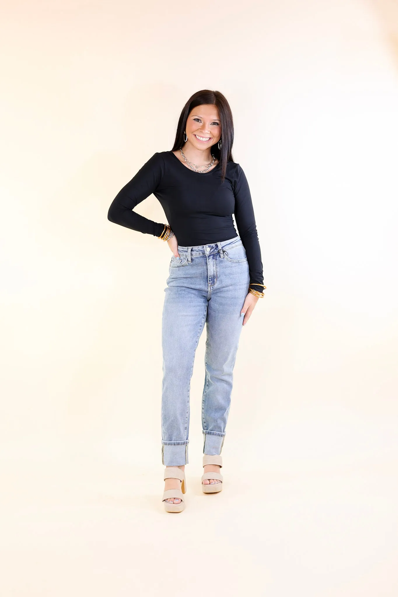 Judy Blue | Easygoing Essentials High Waisted Boyfriend Jean in Vintage Medium Wash