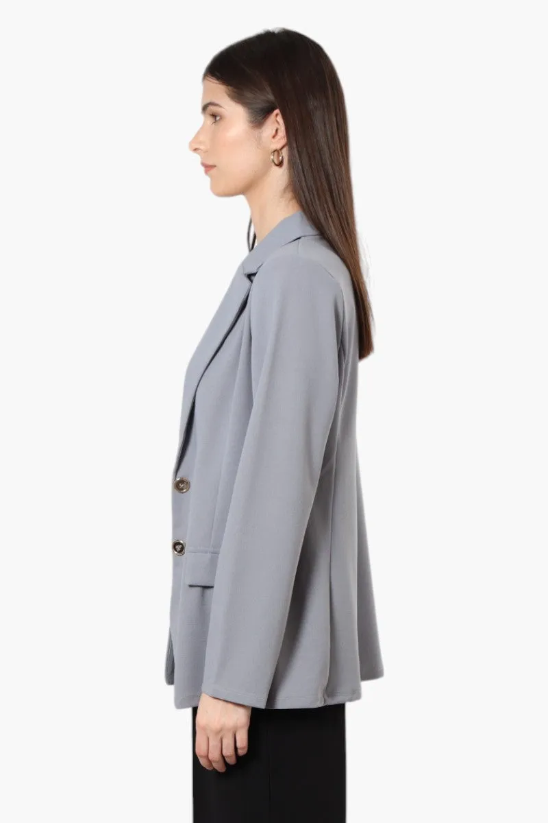 Limite Solid 2 Button Blazer - Grey