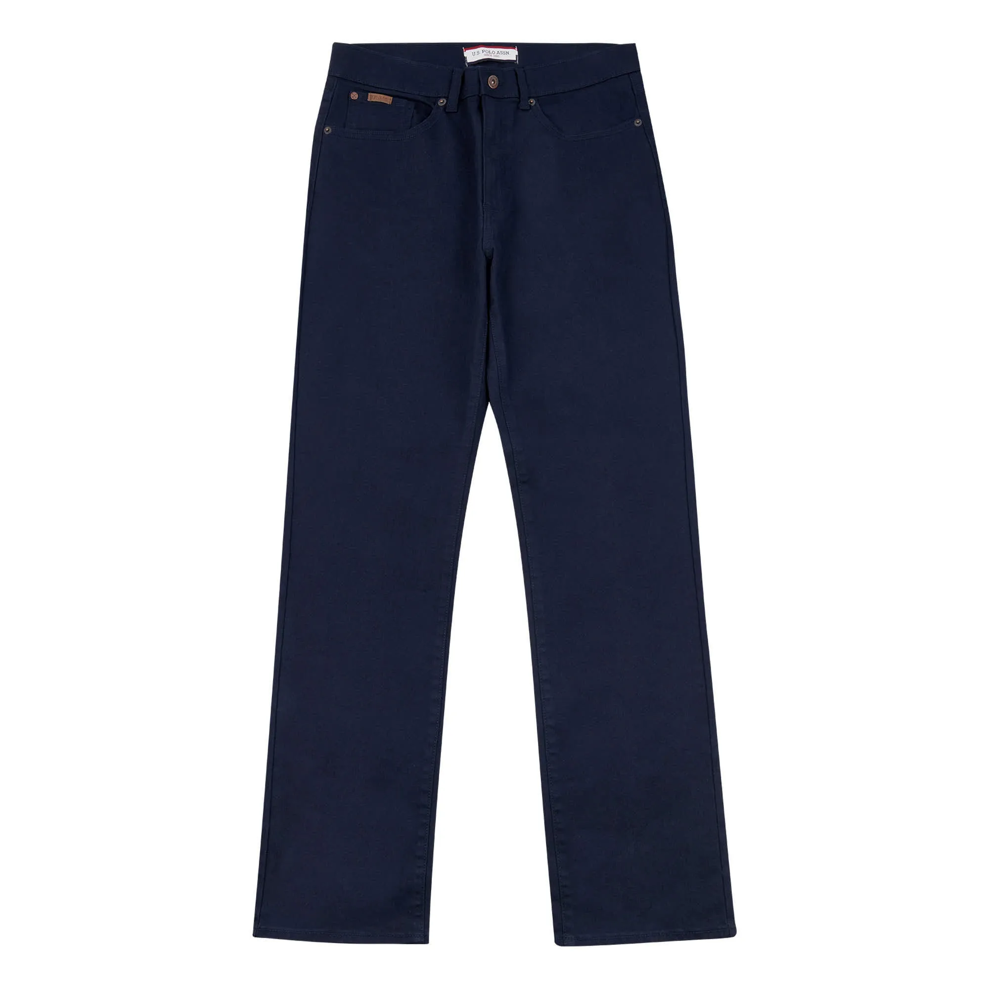 Mens 5 Pocket Slub Twill Trousers in Navy Blue