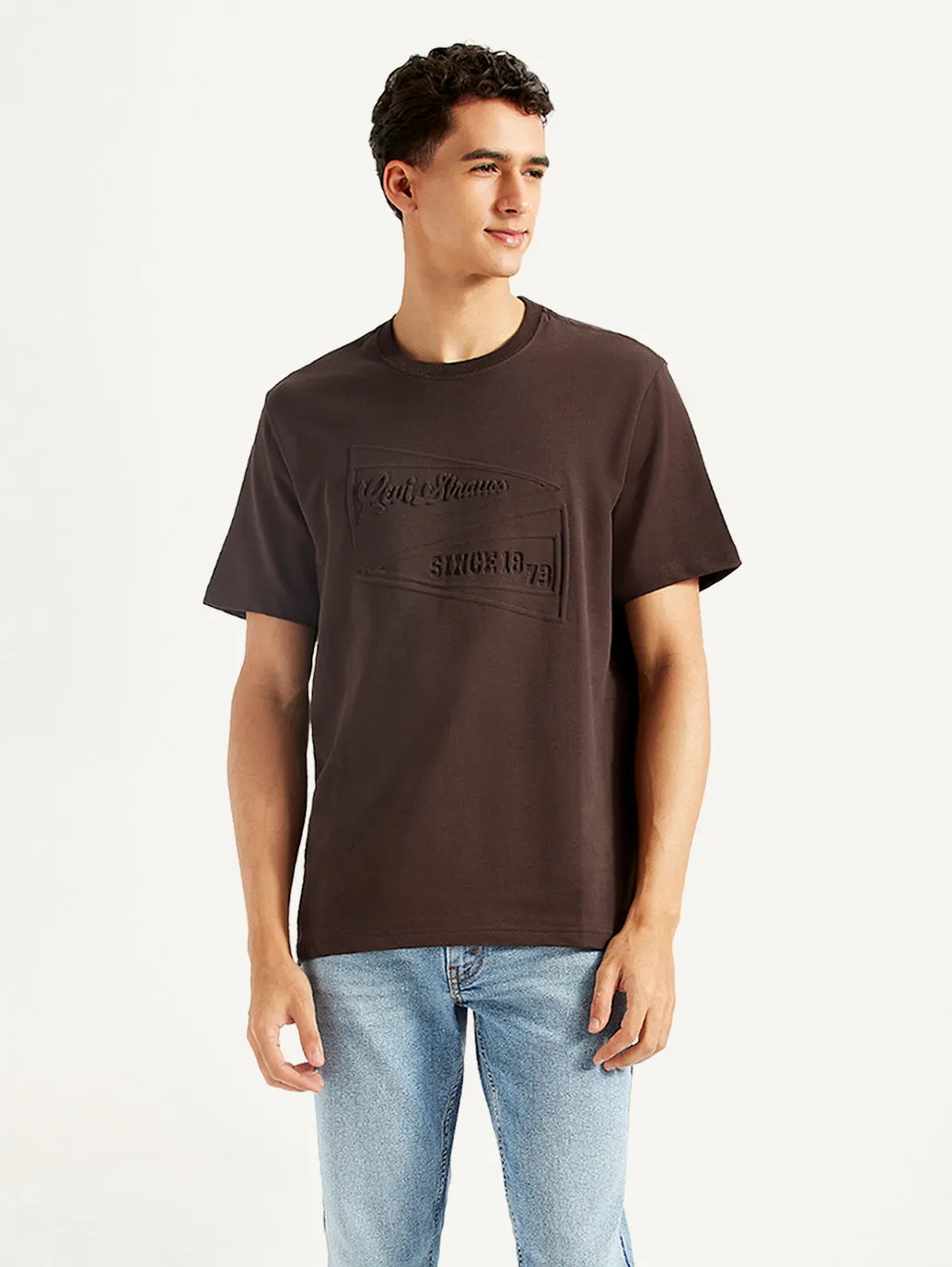 Men's Embossed Crew Neck T-shirt