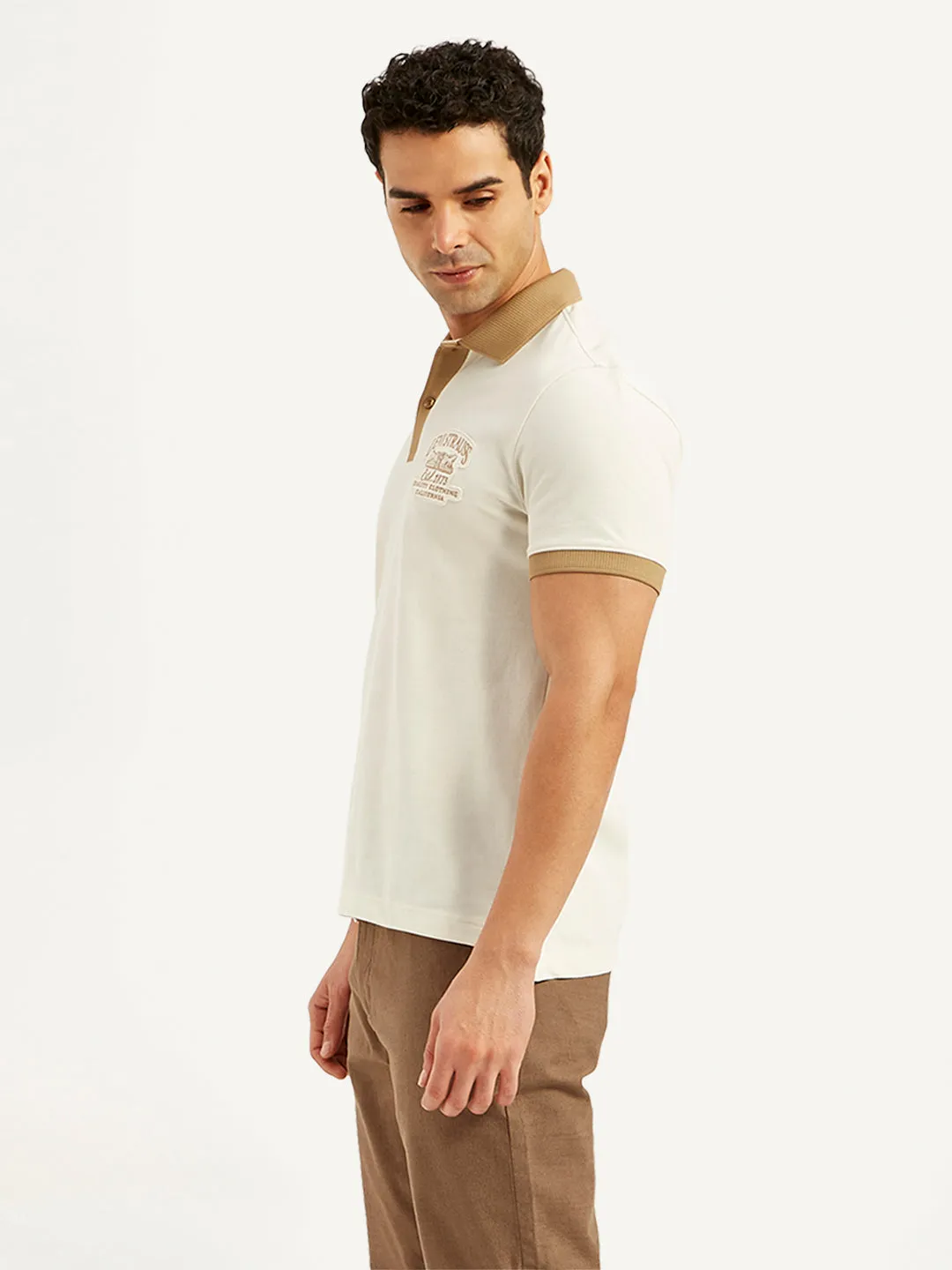 Men's Patchwork Slim Fit Polo T-Shirt