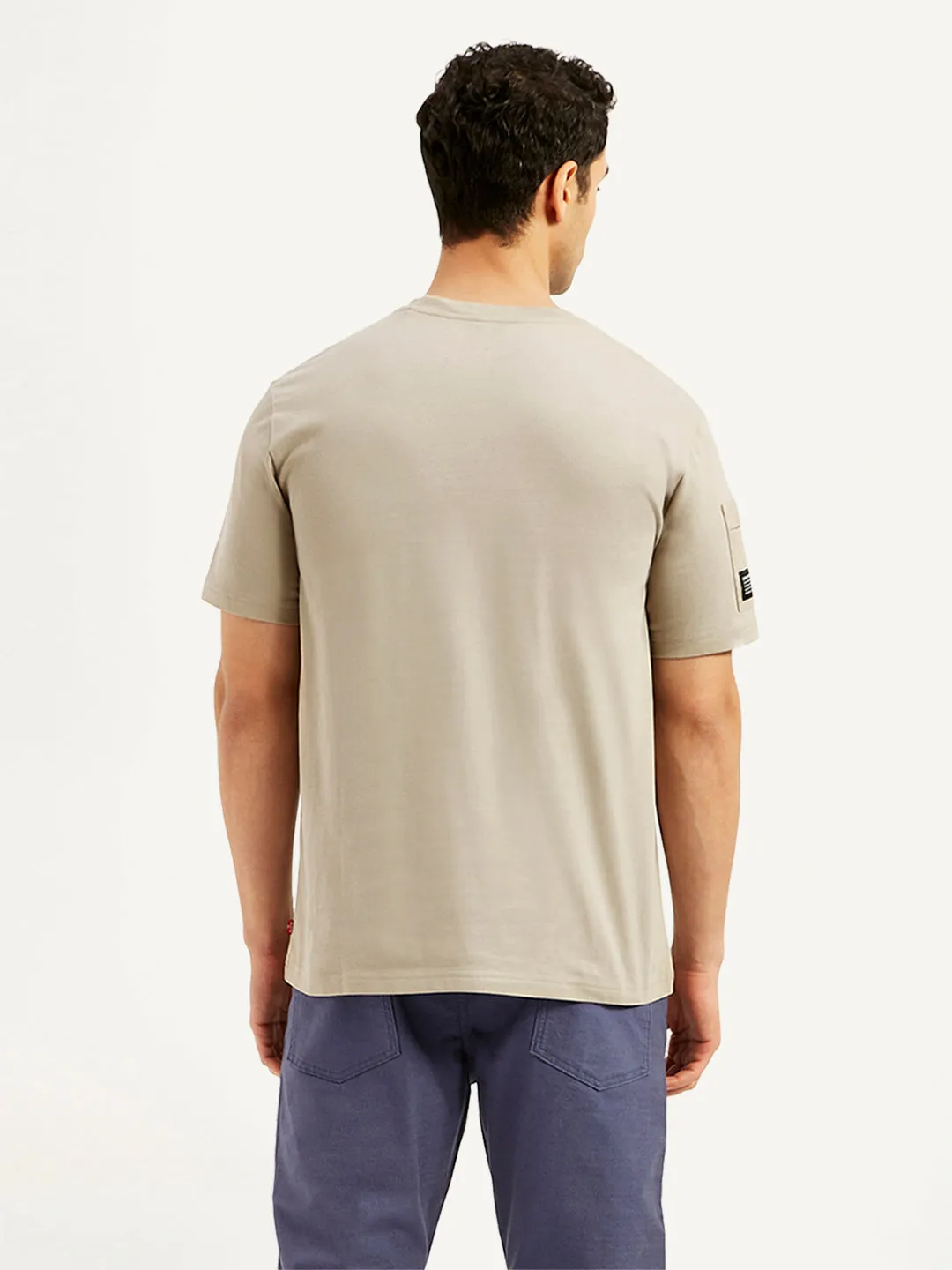 Men's Solid Crew Neck Utility T-Shirt