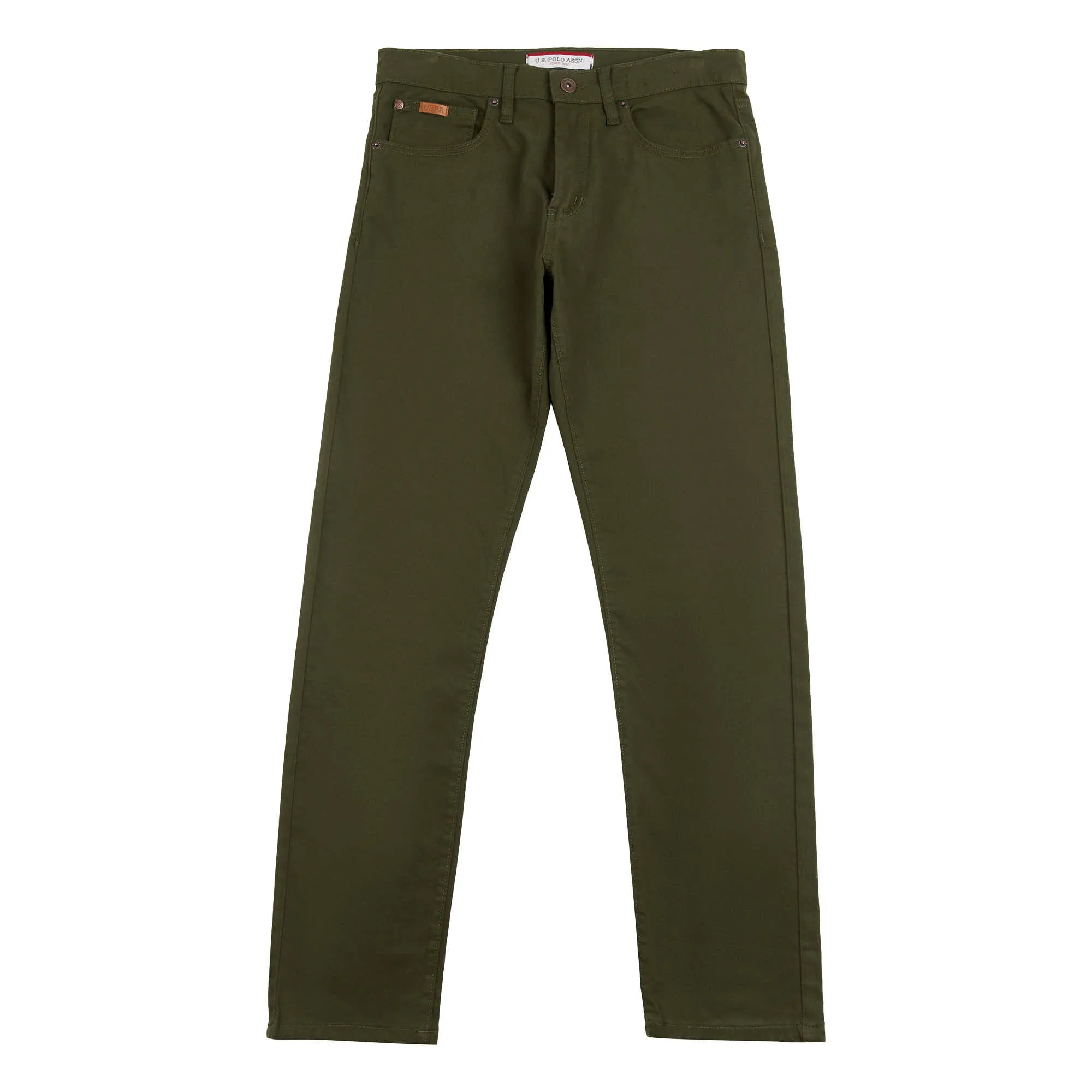 Mens Woven Trousers in Army Green