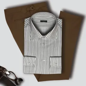 Napoli Warm Cotton Stripe Dress Shirt