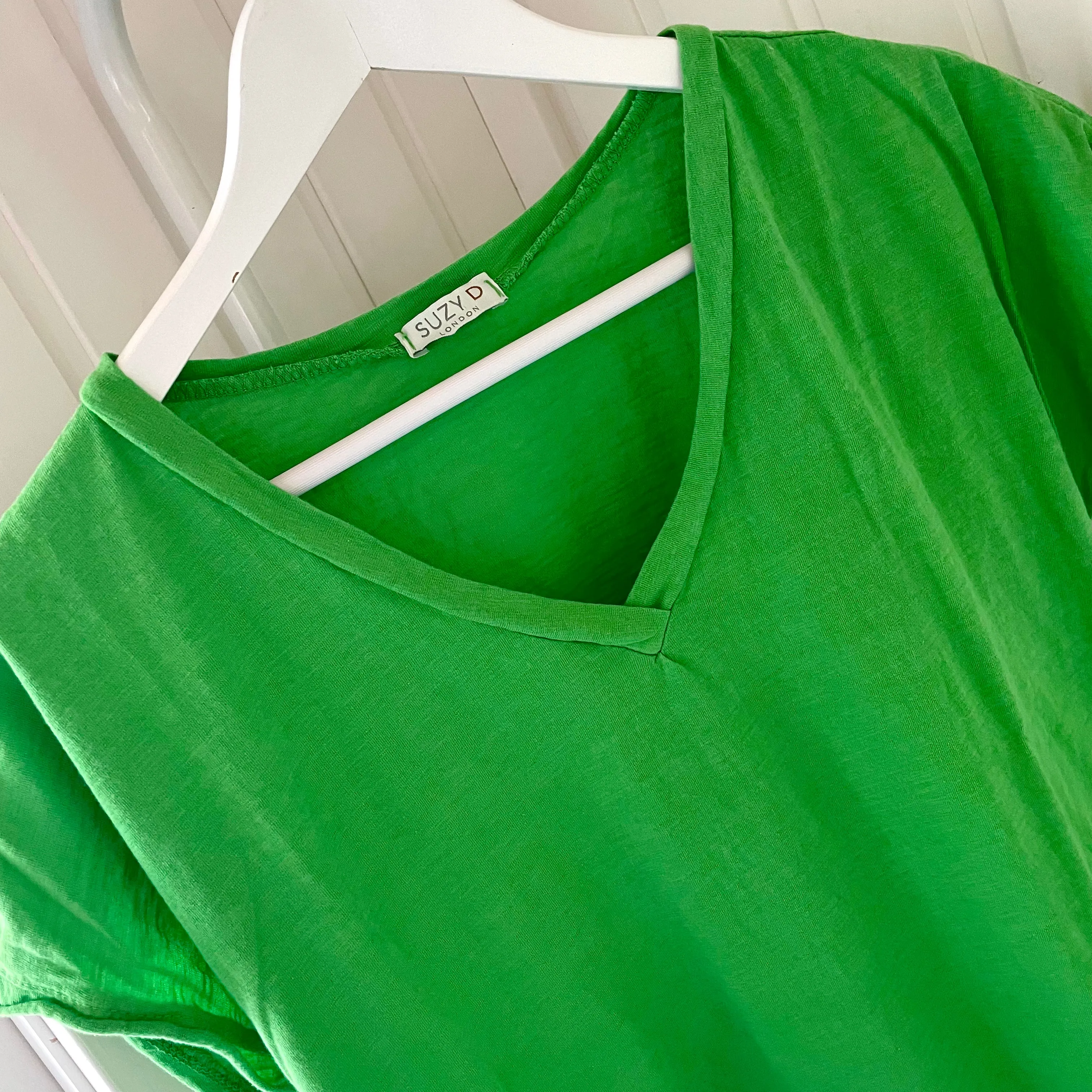 Neon green V neck tee *relaxed style*