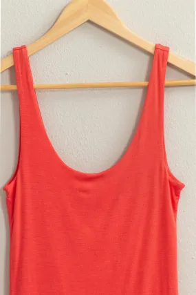 Relax Your Mind Scoop Neck Tank in Watermelon