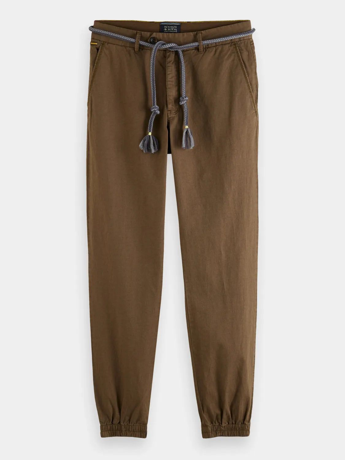 Relaxed linen blend chino jogger