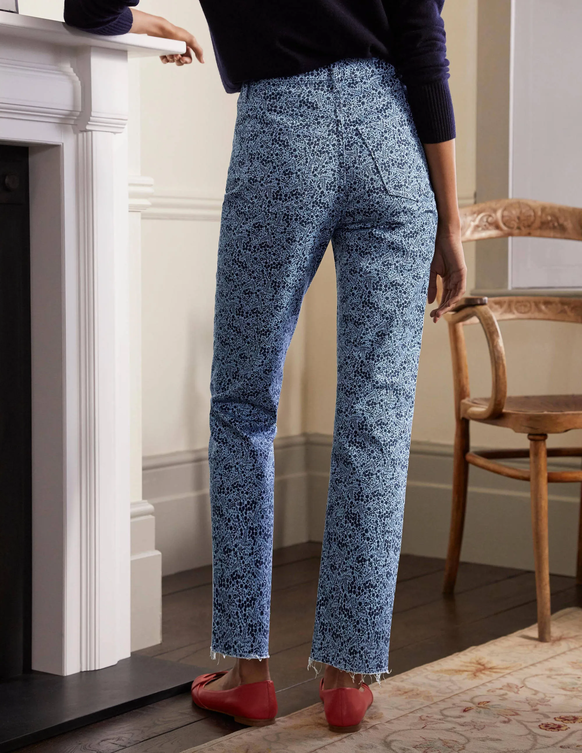 Relaxed Straight Jeans-Frost Blue, Enchanting Forest