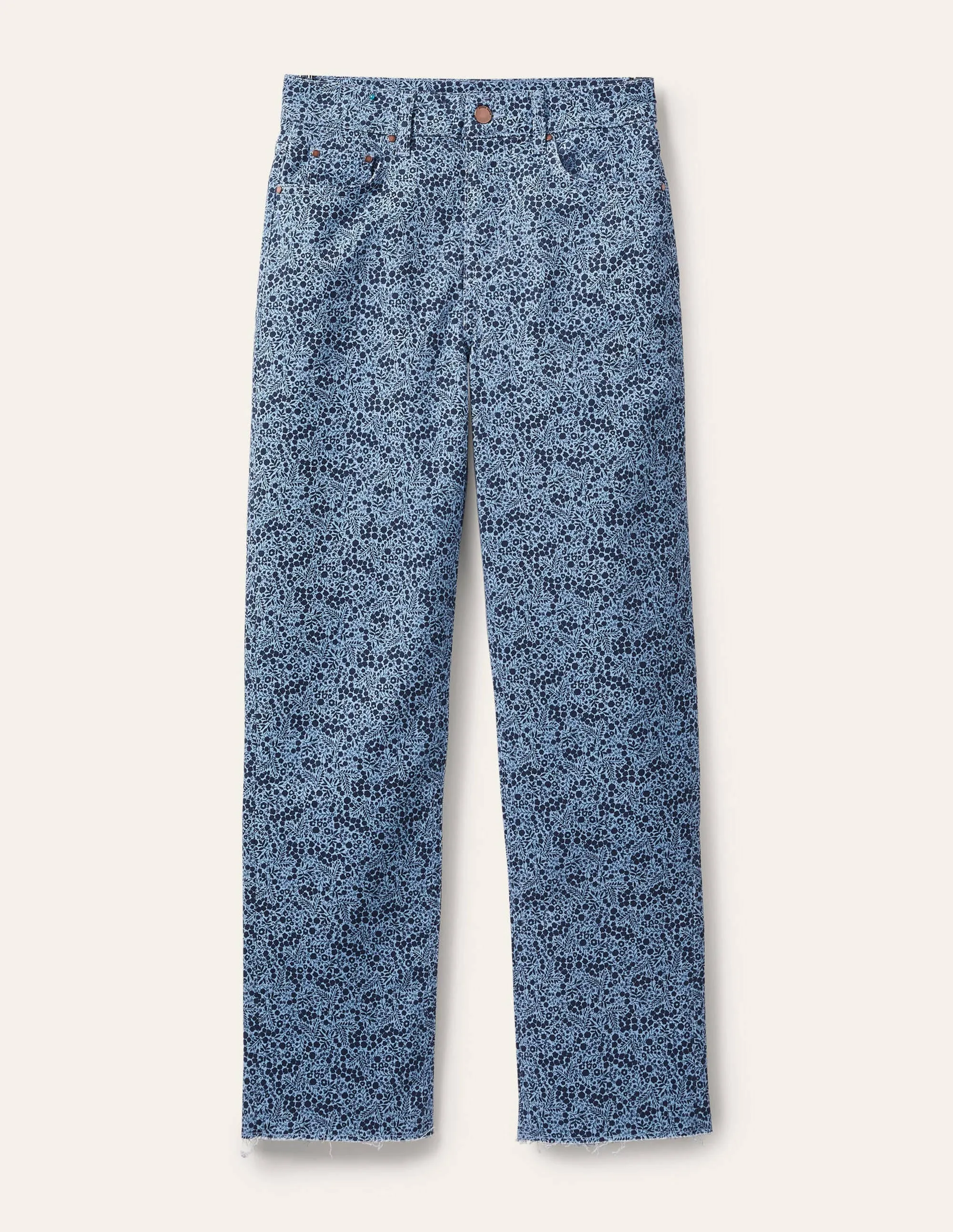 Relaxed Straight Jeans-Frost Blue, Enchanting Forest