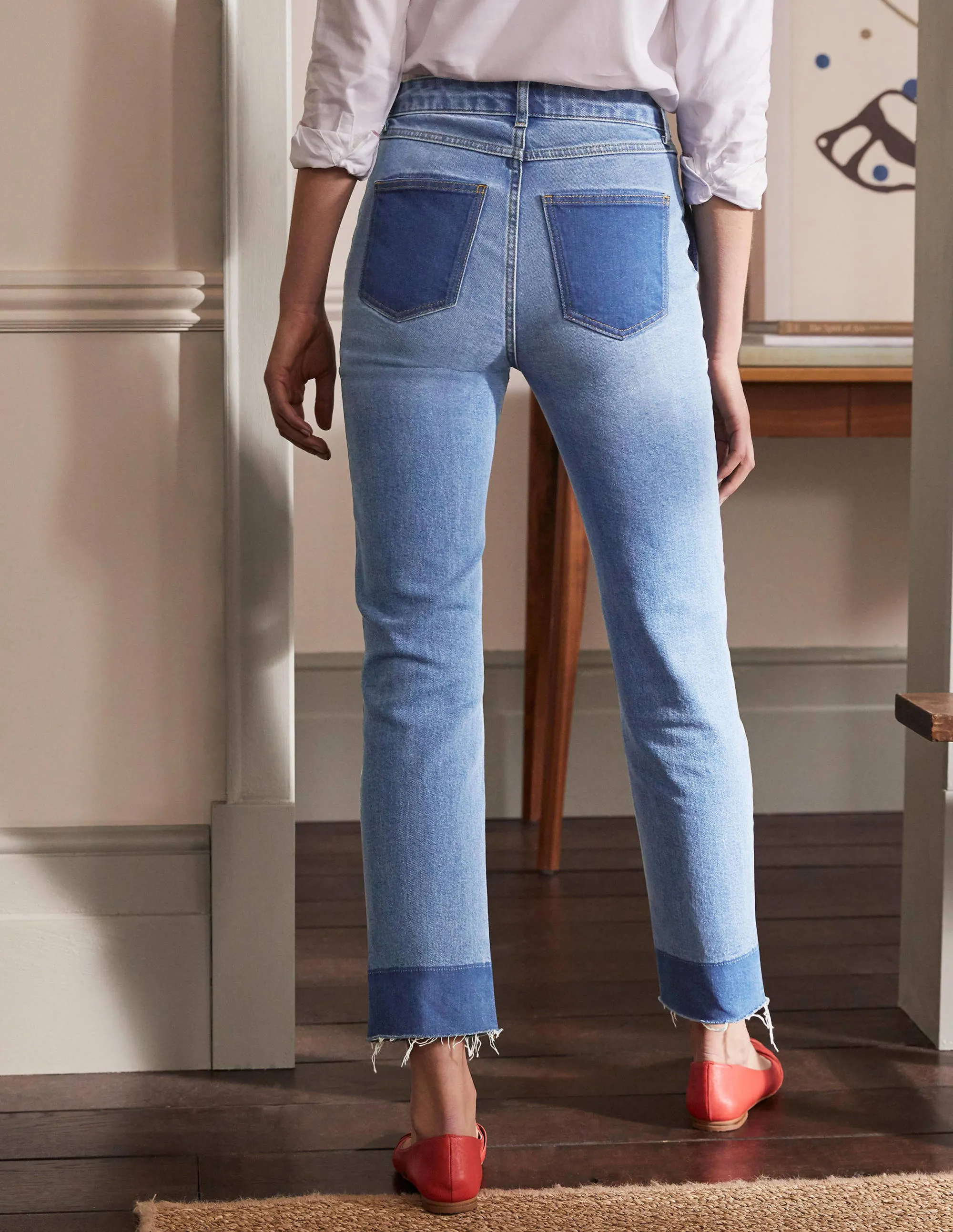 Relaxed Straight Jeans-Light Vintage Contrast