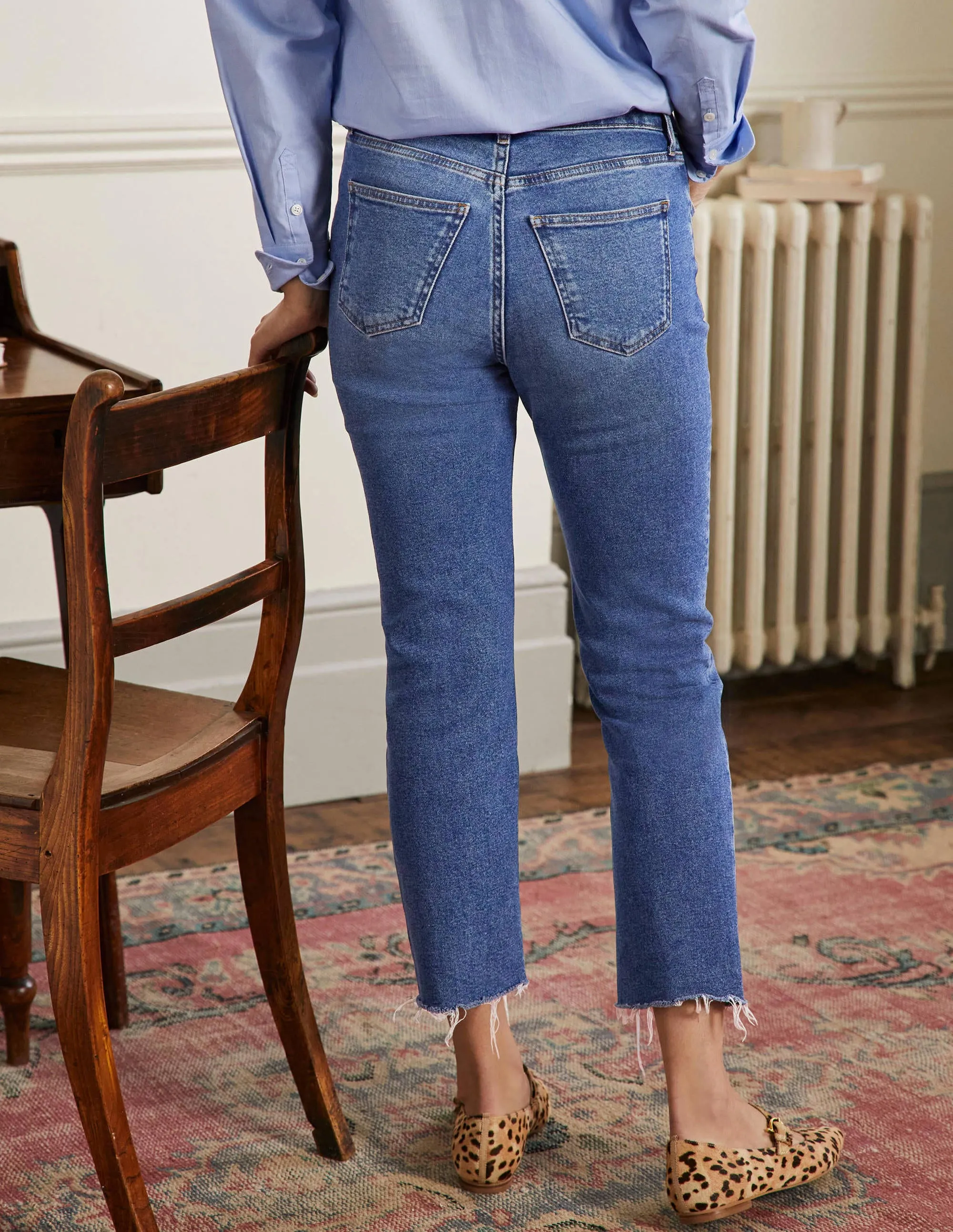 Relaxed Straight Jeans-Mid Vintage