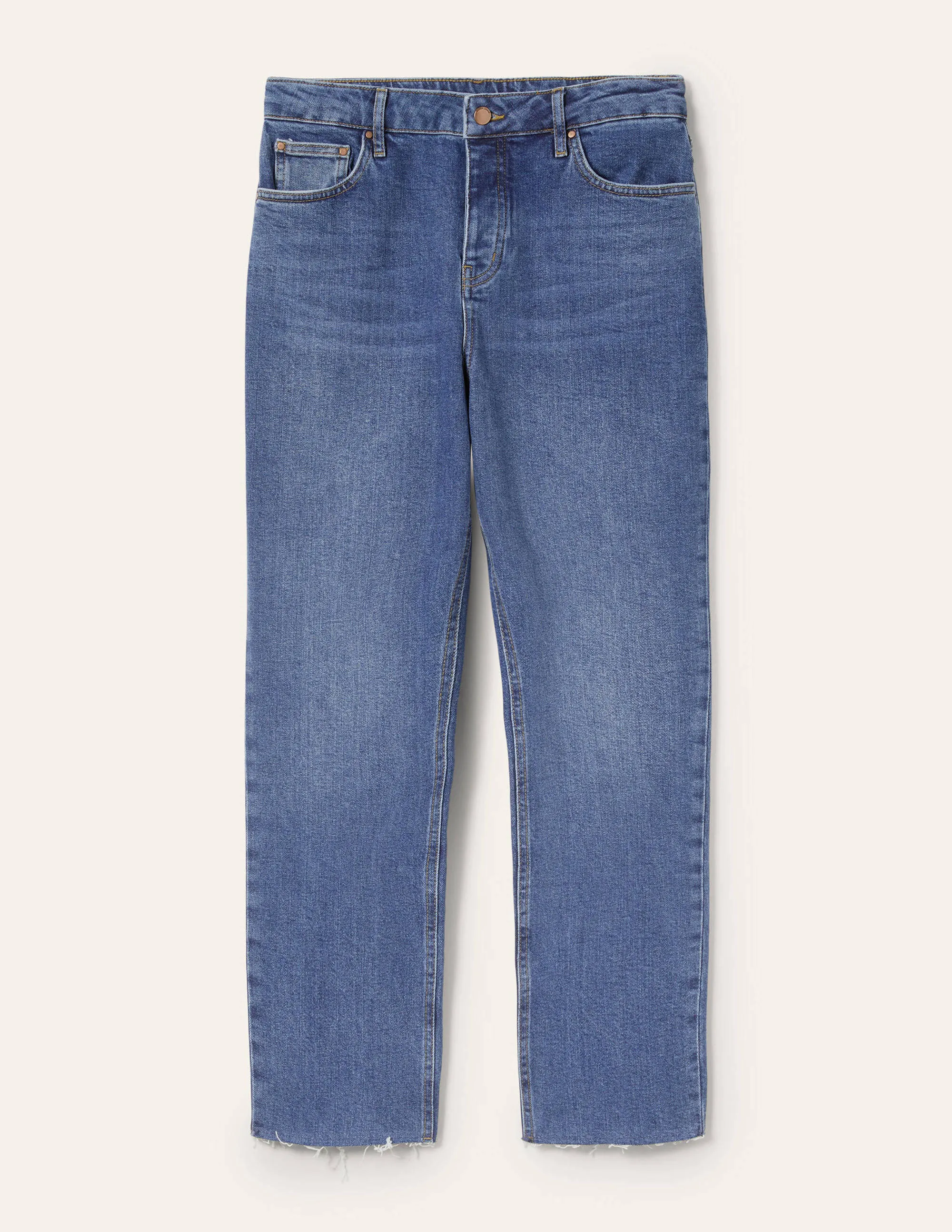 Relaxed Straight Jeans-Mid Vintage