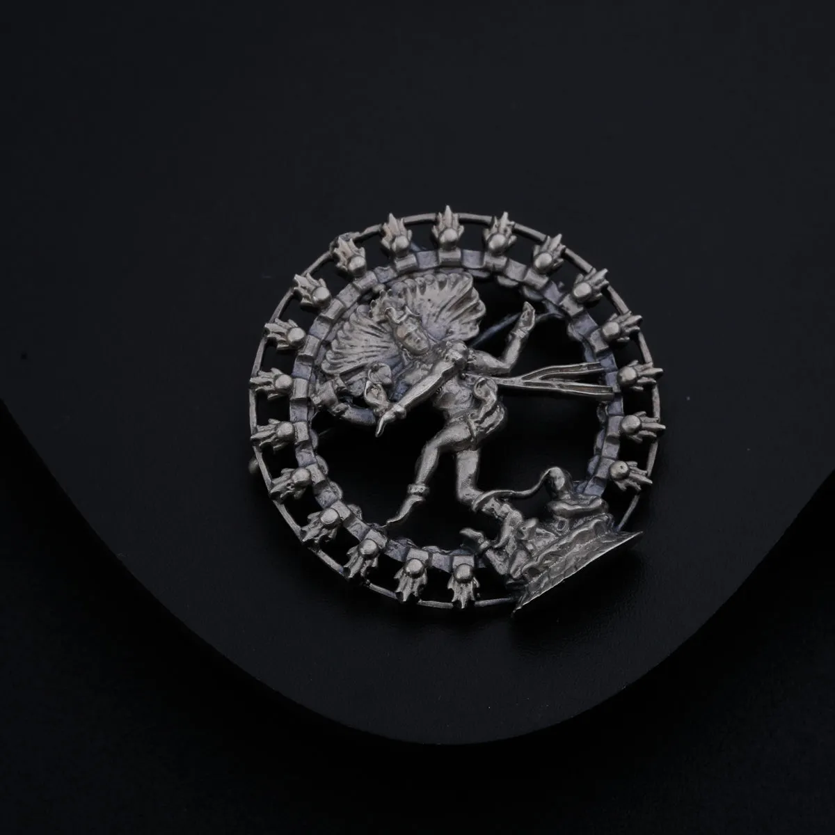 Silver Nataraja Brooch