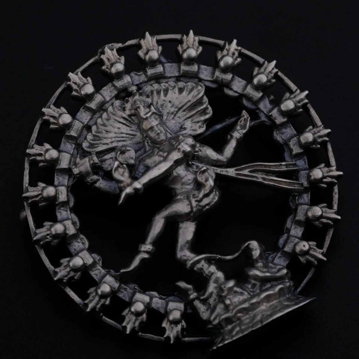 Silver Nataraja Brooch