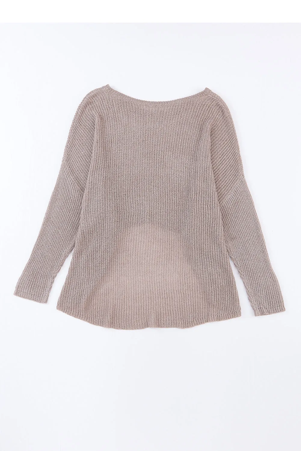 Slouchy Dolman Sleeve High Low Sweater