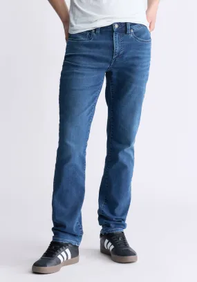 Straight Six Men's Freedom Flex Jeans, Whiskered Indigo - BM26018