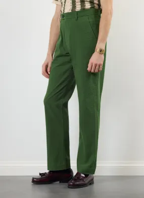 Tailored Seersucker Trousers | Forest