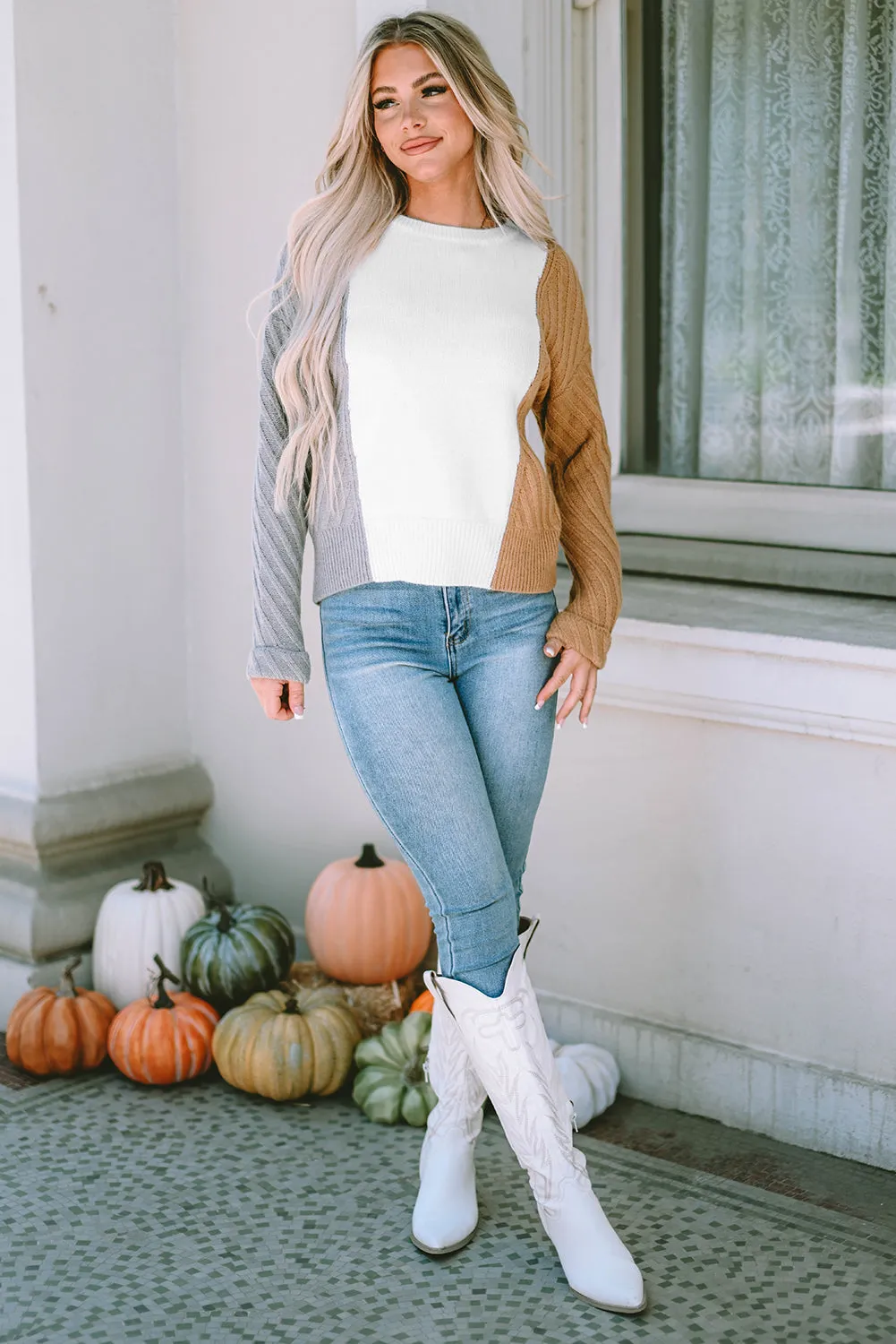 Textured Drop Shoulder Sweater