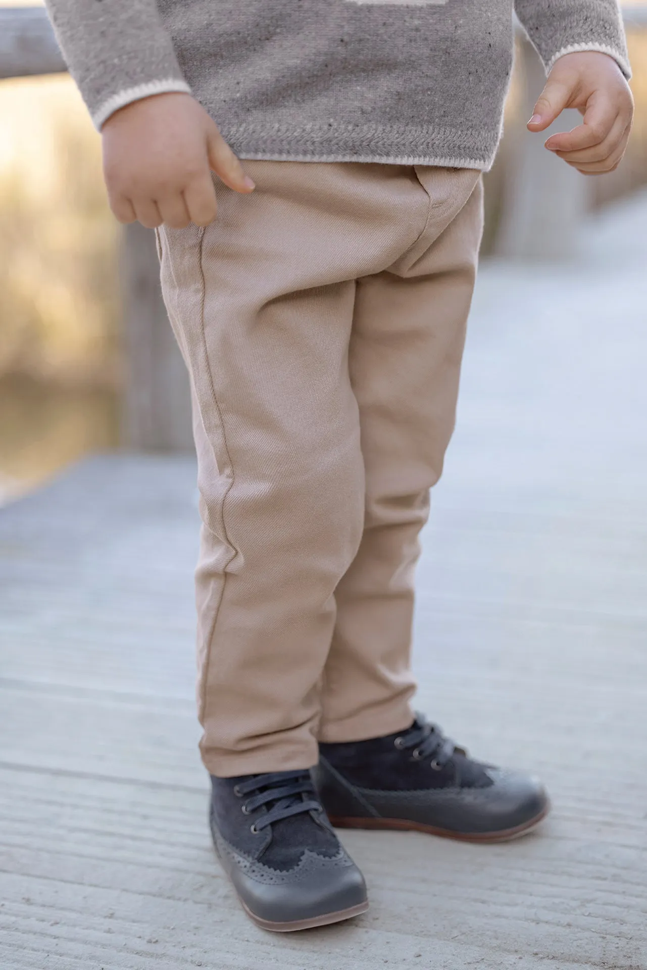 Trousers - Beige Twill