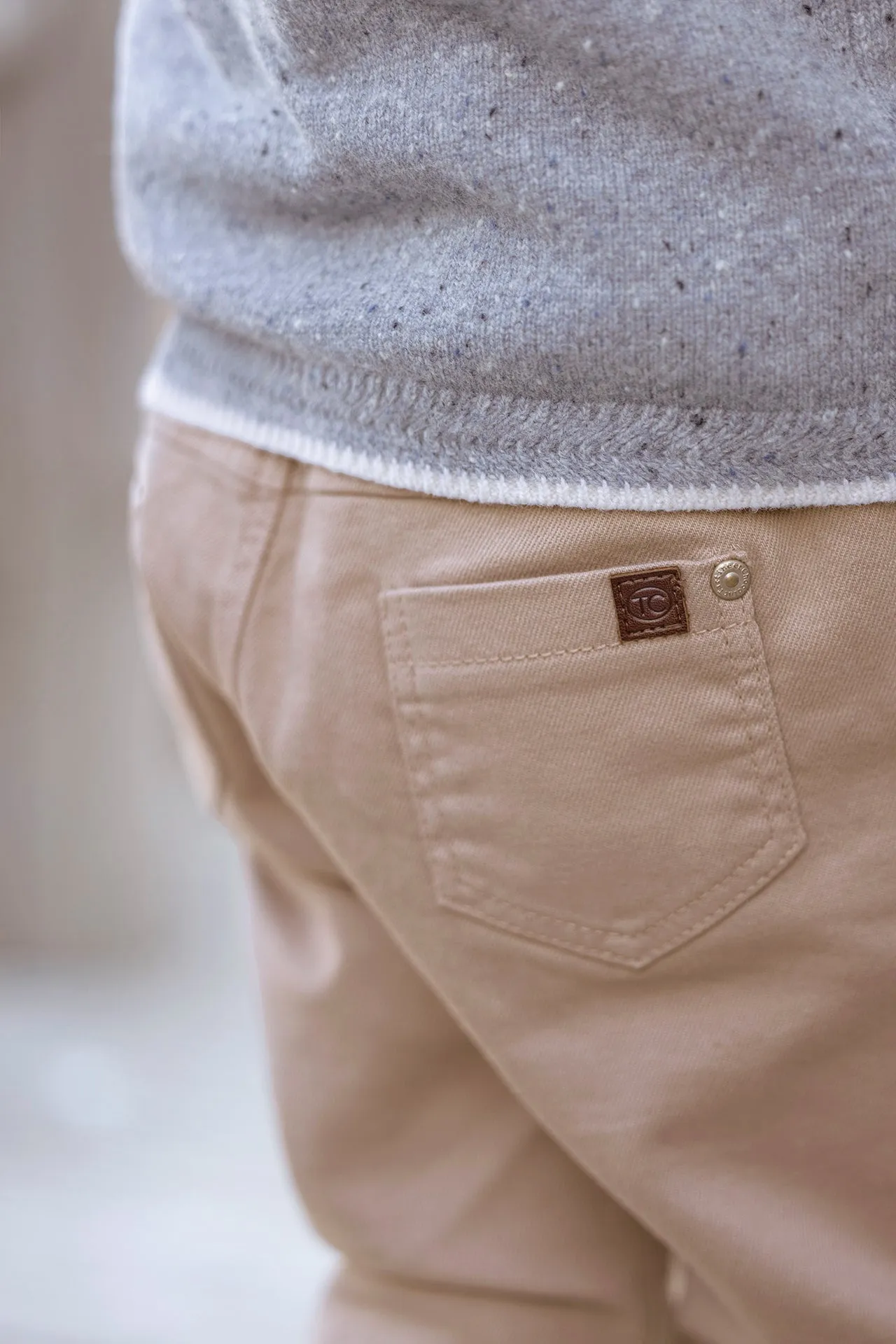 Trousers - Beige Twill